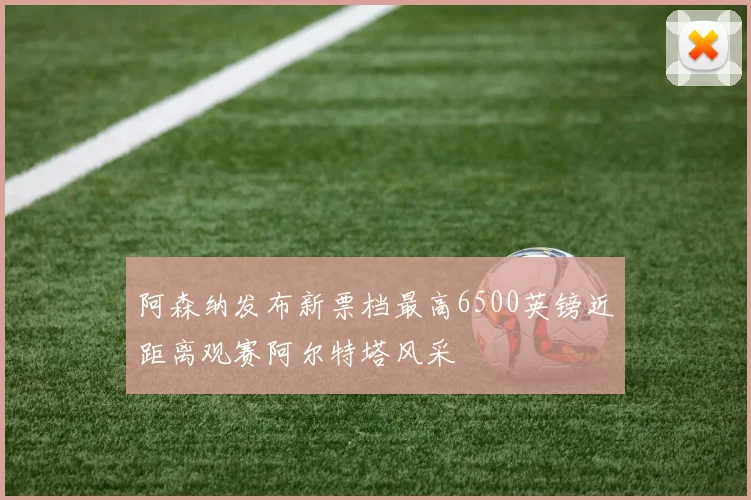 阿森纳发布新票档最高6500英镑近距离观赛阿尔特塔风采